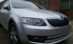 2 699 р. Сетка (для комплектации Ambition, Elegance) на бампер Russtal (хром) Skoda Octavia A7 дорестайлинг лифтбэк (2012-2017)  с доставкой в г. Керчь. Увеличить фотографию 3
