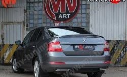 5 849 р. Спойлер RS Skoda Octavia A7 рестайлинг лифтбэк (2016-2020) (Неокрашенный)  с доставкой в г. Керчь. Увеличить фотографию 2