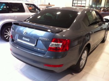 2 649 р. Спойлер LitCompany Skoda Octavia A7 рестайлинг лифтбэк (2016-2020) (Неокрашенный)  с доставкой в г. Керчь. Увеличить фотографию 5