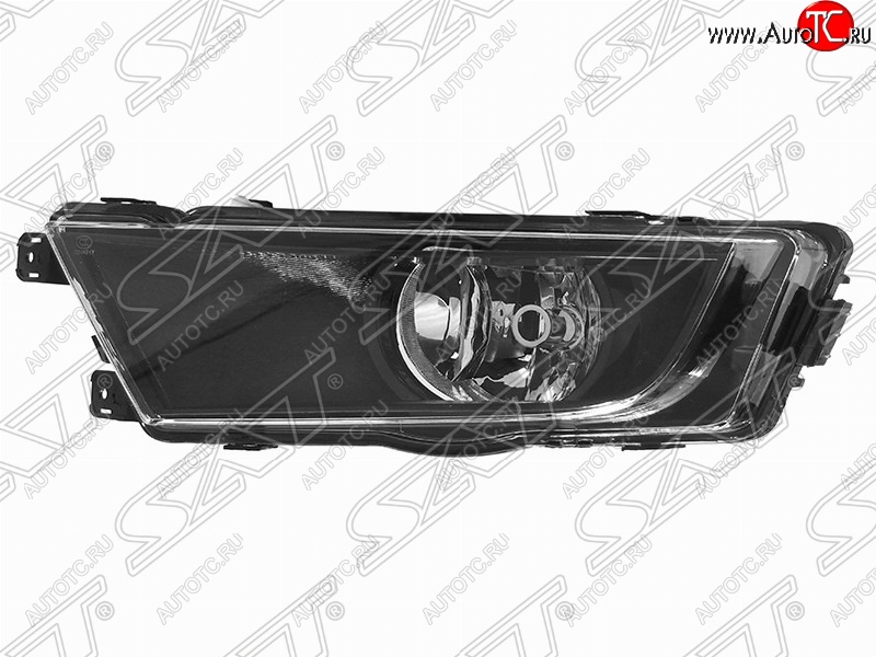 1 359 р. Левая противотуманная фара SAT (черная)  Skoda Octavia  A7 (2012-2017) дорестайлинг лифтбэк, дорестайлинг универсал  с доставкой в г. Керчь