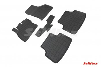 2 169 р. Износостойкие коврики в салон Seintex (средние бортики) Skoda Octavia A7 дорестайлинг универсал (2012-2017)  с доставкой в г. Керчь. Увеличить фотографию 2