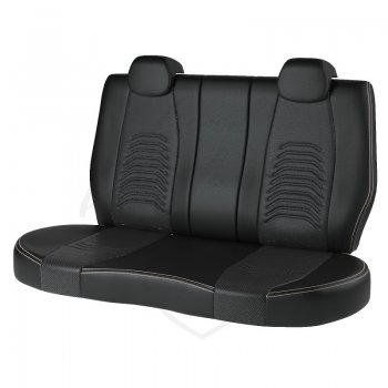 7 799 р. Чехлы для сидений (к-я Elegance, с подлокотником) Lord Autofashion Денвер (экокожа)  Skoda Octavia  A7 (2012-2017) дорестайлинг лифтбэк, дорестайлинг универсал (Чёрный, вставка чёрная)  с доставкой в г. Керчь. Увеличить фотографию 2