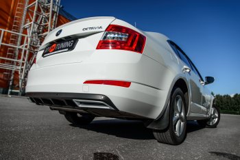 2 879 р. Накладка бампера (диффузор) MV-Tuning  Skoda Octavia  A7 (2012-2020) дорестайлинг лифтбэк, рестайлинг лифтбэк (Поверхность шагрень)  с доставкой в г. Керчь. Увеличить фотографию 4