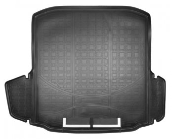 Коврик в багажник Norplast Skoda Octavia A7 дорестайлинг лифтбэк (2012-2017) (Черный с фартуком)