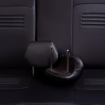 9 449 р. Чехлы для сидений (экокожа, РЗСиС, 2 П) Lord Autofashion Турин  Skoda Octavia ( Tour A4 1U5,  Tour A4 1U2) (1996-2010) универсал дорестайлинг, лифтбэк дорестайлинг, лифтбэк рестайлинг, универсал рестайлинг (Черный, вставка черная)  с доставкой в г. Керчь. Увеличить фотографию 5