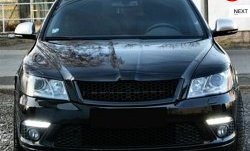 3 699 р. Решётка радиатора RS Style Skoda Octavia A5 рестайлинг универсал (2008-2013) (Алюминиевая черная сетка, Неокрашенная)  с доставкой в г. Керчь. Увеличить фотографию 2