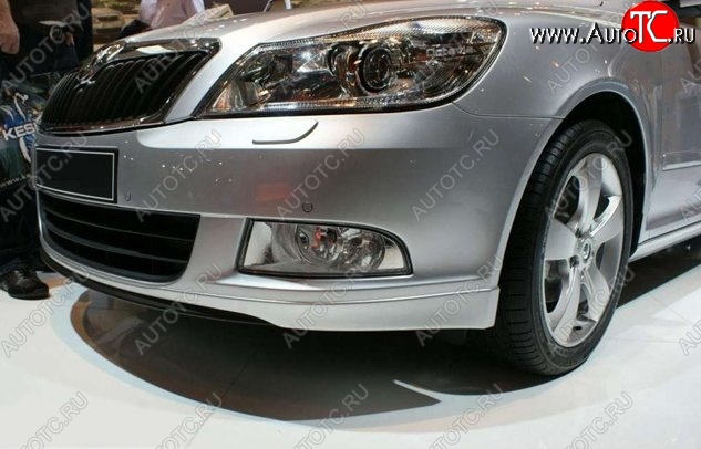 5 999 р. Накладка на передний бампер CT v2 Skoda Octavia A5 рестайлинг универсал (2008-2013) (Неокрашенная)  с доставкой в г. Керчь