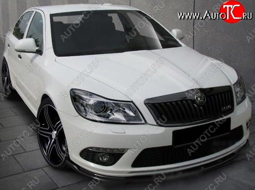 6 699 р. Накладка на передний бампер RS Skoda Octavia A5 рестайлинг универсал (2008-2013) (Неокрашенная)  с доставкой в г. Керчь