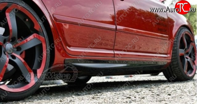 4 999 р. Пороги накладки CT Skoda Octavia A5 дорестайлинг универсал (2004-2008) (Неокрашенные)  с доставкой в г. Керчь