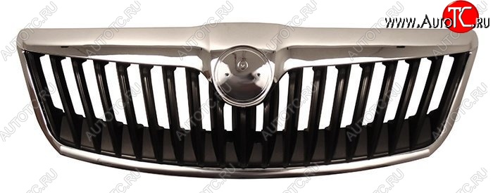 2 599 р. Решётка радиатора SAT  Skoda Octavia  A5 (2008-2013) лифтбэк рестайлинг, рестайлинг универсал (Неокрашенная)  с доставкой в г. Керчь