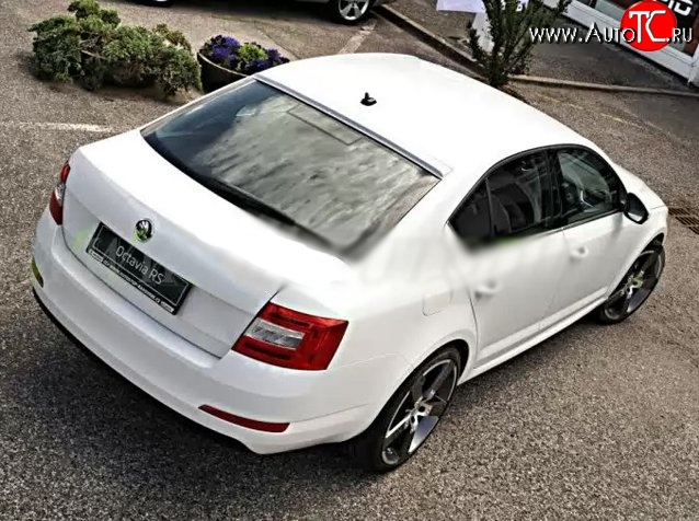3 049 р. Козырёк на заднее стекло CT Skoda Octavia A7 дорестайлинг лифтбэк (2012-2017) (Неокрашенный)  с доставкой в г. Керчь