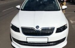 5 999 р. Накладка на передний бампер CT Skoda Octavia A7 дорестайлинг лифтбэк (2012-2017) (Неокрашенная)  с доставкой в г. Керчь. Увеличить фотографию 2