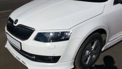 5 999 р. Накладка на передний бампер CT Skoda Octavia A7 дорестайлинг лифтбэк (2012-2017) (Неокрашенная)  с доставкой в г. Керчь. Увеличить фотографию 3