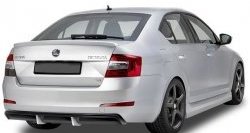 5 999 р. Накладка на задний бампер CT Skoda Octavia A7 дорестайлинг универсал (2012-2017) (Неокрашенная)  с доставкой в г. Керчь. Увеличить фотографию 2