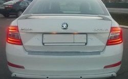5 999 р. Накладка на задний бампер CT Skoda Octavia A7 дорестайлинг универсал (2012-2017) (Неокрашенная)  с доставкой в г. Керчь. Увеличить фотографию 4
