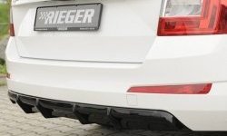 6 199 р. Накладка на задний бампер Rieger Style Skoda Octavia A7 дорестайлинг универсал (2012-2017) (Неокрашенная)  с доставкой в г. Керчь. Увеличить фотографию 4