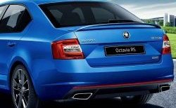5 849 р. Спойлер RS Skoda Octavia A7 рестайлинг лифтбэк (2016-2020) (Неокрашенный)  с доставкой в г. Керчь. Увеличить фотографию 5