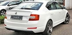 2 949 р. Лип спойлер CT Skoda Octavia A7 дорестайлинг лифтбэк (2012-2017) (Неокрашенный)  с доставкой в г. Керчь. Увеличить фотографию 2