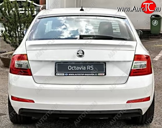 2 949 р. Лип спойлер CT Skoda Octavia A7 дорестайлинг лифтбэк (2012-2017) (Неокрашенный)  с доставкой в г. Керчь