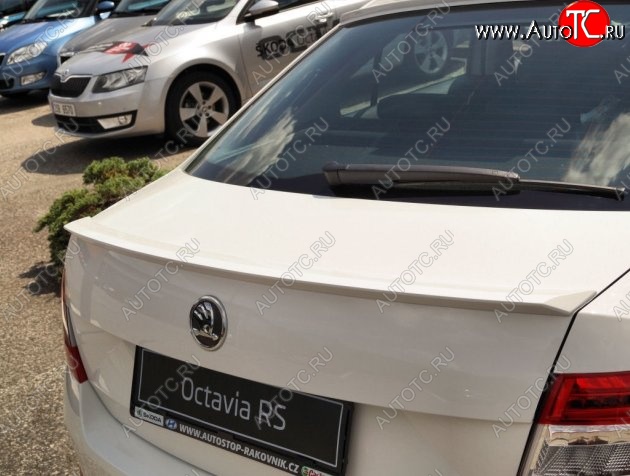 3 499 р. Лип спойлер CT Skoda Octavia A7 рестайлинг лифтбэк (2016-2020) (Неокрашенный)  с доставкой в г. Керчь