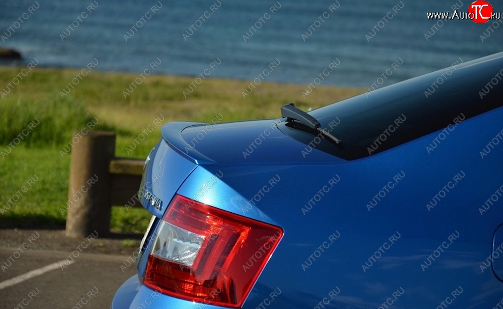 3 999 р. Лип спойлер ORIGINAL Skoda Octavia A7 рестайлинг лифтбэк (2016-2020) (Неокрашенный)  с доставкой в г. Керчь
