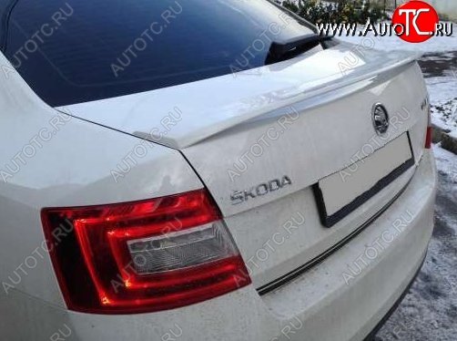 3 699 р. Лип спойлер RS Style Skoda Octavia A7 рестайлинг лифтбэк (2016-2020) (Неокрашенный)  с доставкой в г. Керчь
