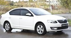 1 039 р. Зимняя заглушка решетки переднего бампера РА Skoda Octavia A7 рестайлинг универсал (2016-2020)  с доставкой в г. Керчь. Увеличить фотографию 3
