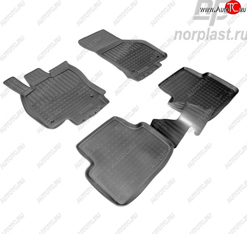 1 749 р. Коврики салонные литьевые Norplast  Skoda Octavia  A7 (2012-2020) дорестайлинг лифтбэк, дорестайлинг универсал, рестайлинг лифтбэк, рестайлинг универсал  с доставкой в г. Керчь
