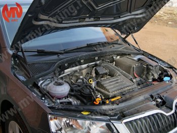 4 099 р. Упор капота MV-Tuning (двойной) Skoda Octavia A7 дорестайлинг универсал (2012-2017)  с доставкой в г. Керчь. Увеличить фотографию 5