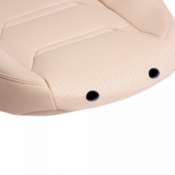 7 549 р. Чехлы для сидений (комплектация Ambition без подлокот-ка) Lord Autofashion Турин 2 (экокожа)  Skoda Octavia  A7 (2012-2020) дорестайлинг лифтбэк, дорестайлинг универсал, рестайлинг лифтбэк, рестайлинг универсал (Бежевый/Бежевый/Бежевый/Бежевый)  с доставкой в г. Керчь. Увеличить фотографию 4