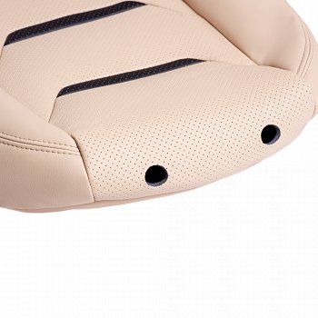 7 599 р. Чехлы для сидений (комплектация Ambition без подлокот-ка) Lord Autofashion Турин 2 (экокожа)  Skoda Octavia  A7 (2012-2020) дорестайлинг лифтбэк, дорестайлинг универсал, рестайлинг лифтбэк, рестайлинг универсал (Бежевый/Бежевый/Чёрный/Бежевый)  с доставкой в г. Керчь. Увеличить фотографию 7