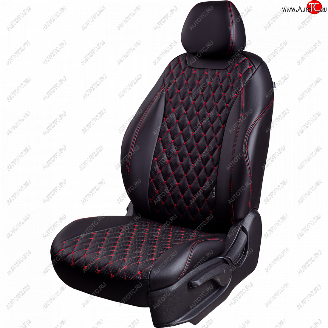 19 649 р. Чехлы для сидений (комплектация Ambition) Lord Autofashion Байрон (экокожа, 60/40, без подлокотника, 3 Г-образных подголовника)  Skoda Octavia  A7 (2012-2020) дорестайлинг лифтбэк, дорестайлинг универсал, рестайлинг лифтбэк, рестайлинг универсал (Черный, вставка черная, строчка красная)  с доставкой в г. Керчь