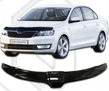 Дефлектор капота CA-Plastic Skoda Rapid NH3 дорестайлинг лифтбэк (2012-2017)