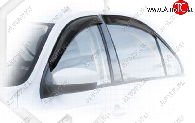 1 999 р. Дефлектора окон CA-Plastiс Skoda Rapid NH3 дорестайлинг лифтбэк (2012-2017) (Classic полупрозрачный, Без хром.молдинга)  с доставкой в г. Керчь