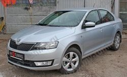 1 899 р. Накладка на передний бампер Sport Skoda Rapid NH1 хэтчбэк дорестайлинг (2012-2017) (Текстурный пластик, Неокрашенная)  с доставкой в г. Керчь. Увеличить фотографию 5