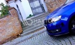 6 299 р. Накладка на передний бампер Splitter Skoda Rapid NH1 хэтчбэк дорестайлинг (2012-2017) (Неокрашенная)  с доставкой в г. Керчь. Увеличить фотографию 2