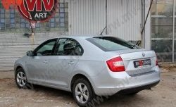 1 199 р. Накладка защитная на задний бампер Style  Skoda Rapid ( NH3,  NH1) (2012-2017) дорестайлинг лифтбэк, хэтчбэк дорестайлинг (Глянец)  с доставкой в г. Керчь. Увеличить фотографию 4