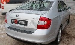 1 199 р. Накладка защитная на задний бампер Style  Skoda Rapid ( NH3,  NH1) (2012-2017) дорестайлинг лифтбэк, хэтчбэк дорестайлинг (Глянец)  с доставкой в г. Керчь. Увеличить фотографию 5