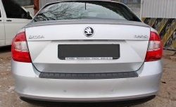 1 199 р. Накладка защитная на задний бампер Style  Skoda Rapid ( NH3,  NH1) (2012-2017) дорестайлинг лифтбэк, хэтчбэк дорестайлинг (Глянец)  с доставкой в г. Керчь. Увеличить фотографию 8