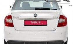 5 999 р. Накладка на задний бампер CSR style Skoda Rapid NH1 хэтчбэк дорестайлинг (2012-2017) (Неокрашенная)  с доставкой в г. Керчь. Увеличить фотографию 3