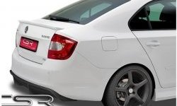 5 999 р. Накладка на задний бампер CSR style Skoda Rapid NH1 хэтчбэк дорестайлинг (2012-2017) (Неокрашенная)  с доставкой в г. Керчь. Увеличить фотографию 4