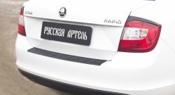 1 169 р. Защитная накладка на задний бампер RA  Skoda Rapid ( NH3,  NH1) (2012-2017) дорестайлинг лифтбэк, хэтчбэк дорестайлинг  с доставкой в г. Керчь. Увеличить фотографию 2