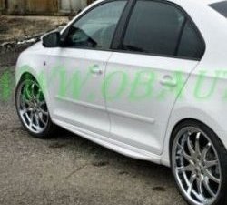 6 249 р. Пороги накладки CT Skoda Rapid NH1 хэтчбэк дорестайлинг (2012-2017) (Неокрашенные)  с доставкой в г. Керчь. Увеличить фотографию 3