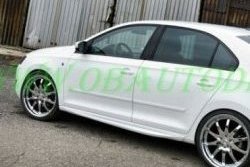6 249 р. Пороги накладки CT Skoda Rapid NH1 хэтчбэк дорестайлинг (2012-2017) (Неокрашенные)  с доставкой в г. Керчь. Увеличить фотографию 4
