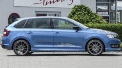 9 649 р. Пороги накладки R-Style Skoda Rapid NH3 дорестайлинг лифтбэк (2012-2017) (Неокрашенные)  с доставкой в г. Керчь. Увеличить фотографию 4