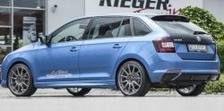 9 649 р. Пороги накладки R-Style Skoda Rapid NH3 дорестайлинг лифтбэк (2012-2017) (Неокрашенные)  с доставкой в г. Керчь. Увеличить фотографию 5