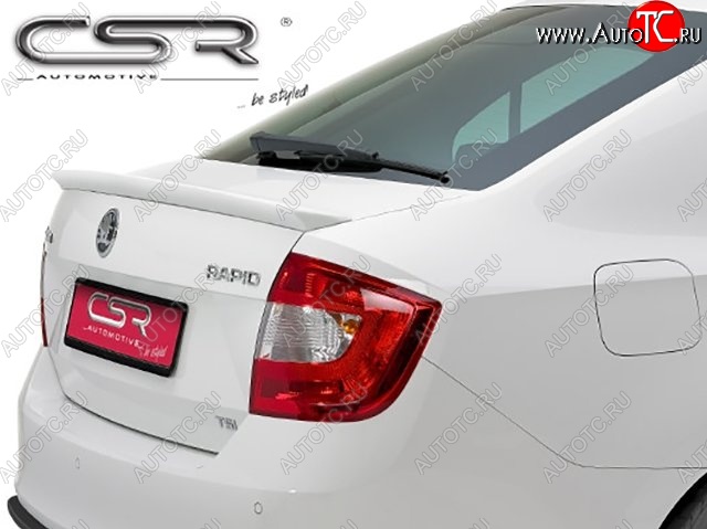 4 999 р. Лип спойлер CSR Style Skoda Rapid NH3 дорестайлинг лифтбэк (2012-2017) (Неокрашенный)  с доставкой в г. Керчь