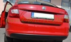 3 499 р. Лип спойлер CT Skoda Rapid NH3 дорестайлинг лифтбэк (2012-2017) (Неокрашенный)  с доставкой в г. Керчь. Увеличить фотографию 5