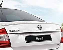 3 499 р. Лип спойлер CT Skoda Rapid NH3 дорестайлинг лифтбэк (2012-2017) (Неокрашенный)  с доставкой в г. Керчь. Увеличить фотографию 6