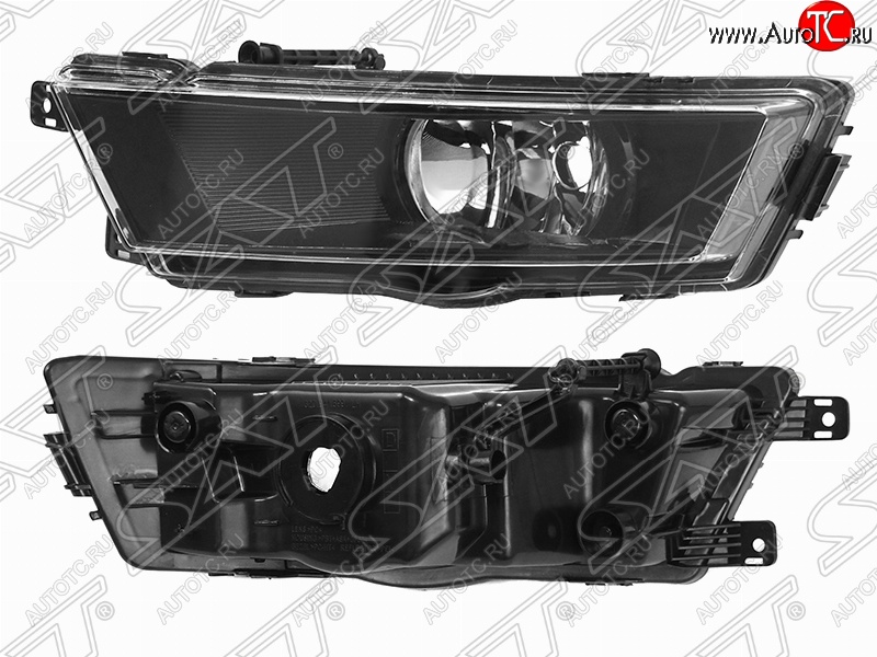 1 599 р. Левая противотуманная фара (чёрная) SAT Skoda Rapid NH1 хэтчбэк дорестайлинг (2012-2017)  с доставкой в г. Керчь